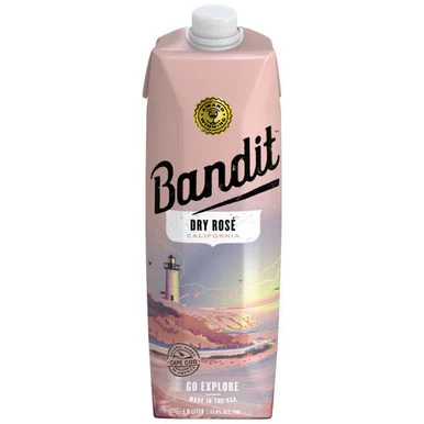 12 Bottle Case Bandit California Dry Rose NV 1L w/ Shipping Included