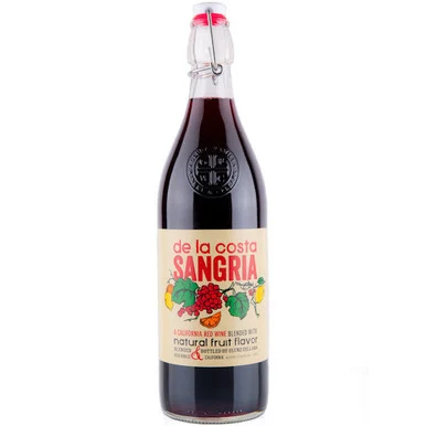 12 Bottle Case Glunz de la Costa Sangria Red Wine California 1L w/ Shipping Included