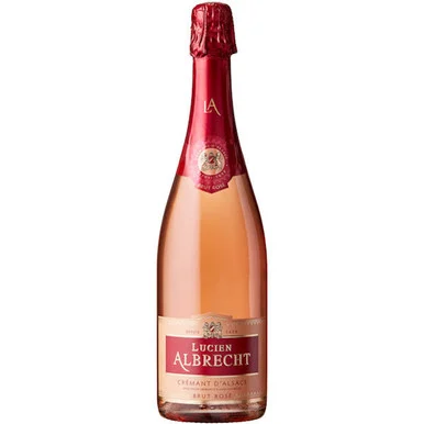12 Bottle Case Lucien Albrecht Cremant d'Alsace Brut Rose NV Rated 90WE w/ Shipping Included