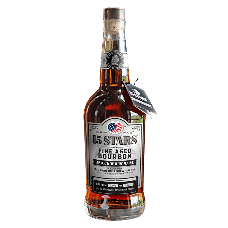 15 Stars Platinum Bourbon Whiskey 750mL