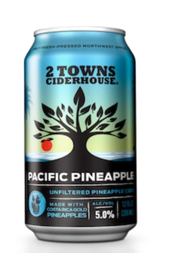 2 Towns Pacific Pineapple Cider 6pk cans