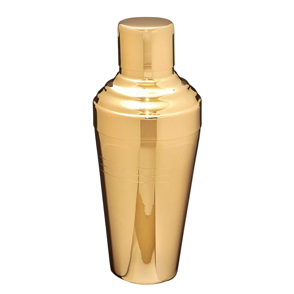 24 kt Gold Japanese 3-Piece Cobbler Shaker - Shiny