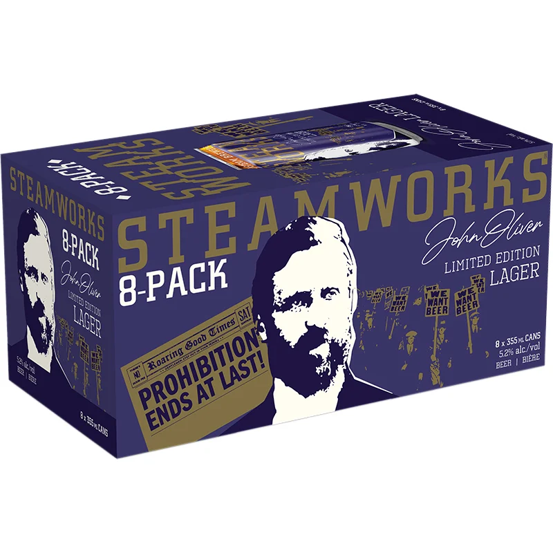 BCLIQUOR Steamworks - John Oliver Lager Can