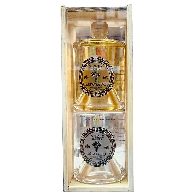 3 Tres Reposado & Blanco Tequila -750ml