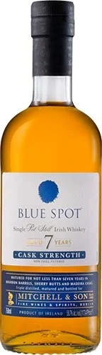 Spot Whiskey Blue 7 Year Old Cask Strength Single Pot Still Irish