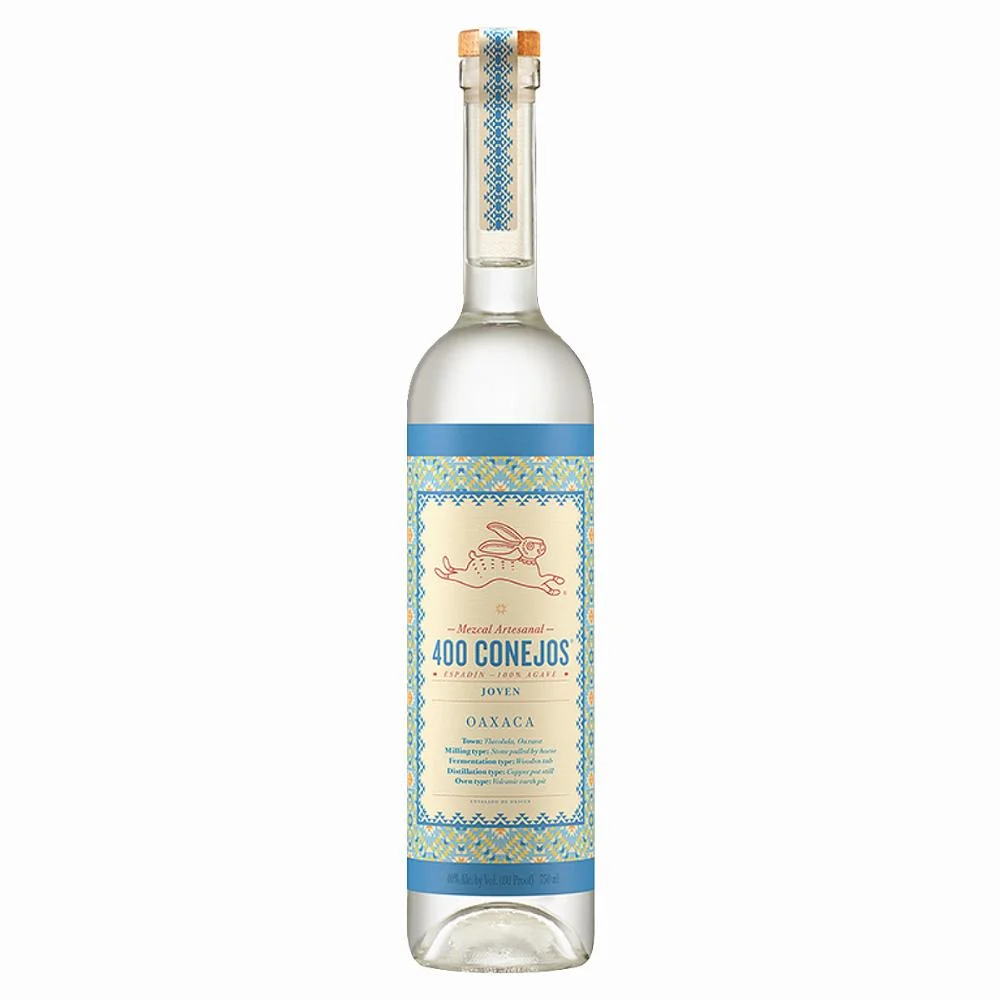 400 Conejos Mezcal Artesanal Joven Espadin 100% de Agave Oaxaca 750ml