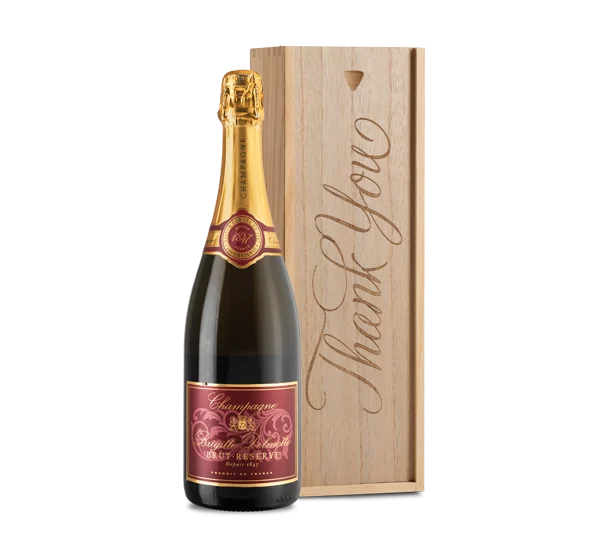 Champagne Réserve in "Thank You" Wood Box 