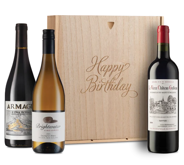 Luxury Mix Trio in "Happy Birthday" Wood Box 