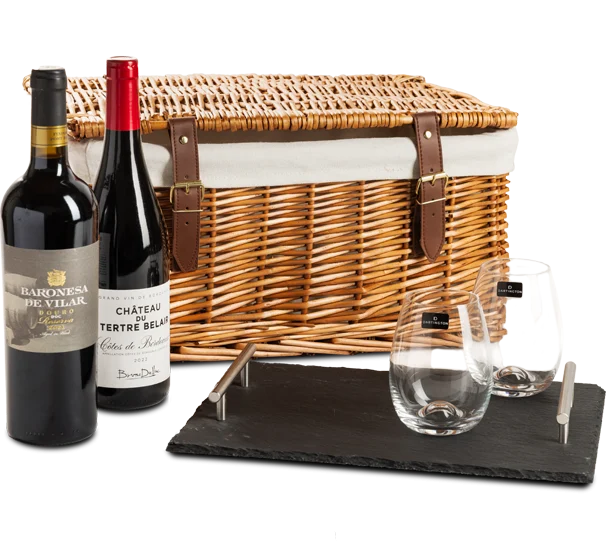 Rich Reds + Accessories in Gift Basket 