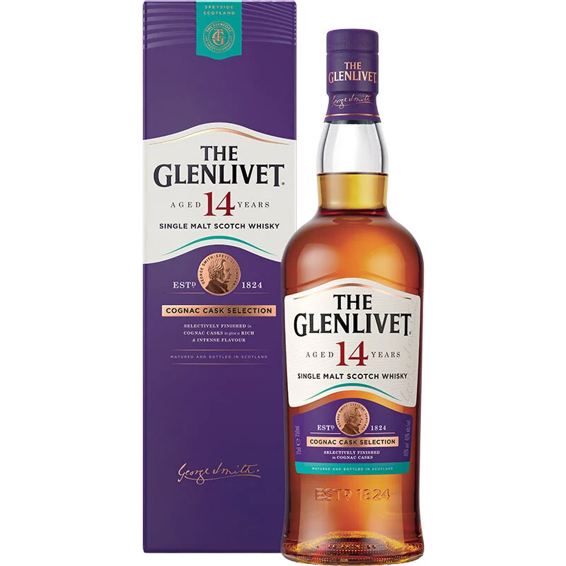BCLIQUOR Glenlivet -14 Year Old Cognac Cask Single Malt Scotch