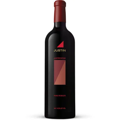 6 Bottle Case Justin Justification Paso Robles Red Blend 2021 Rated 92WA w/ Shipping Included