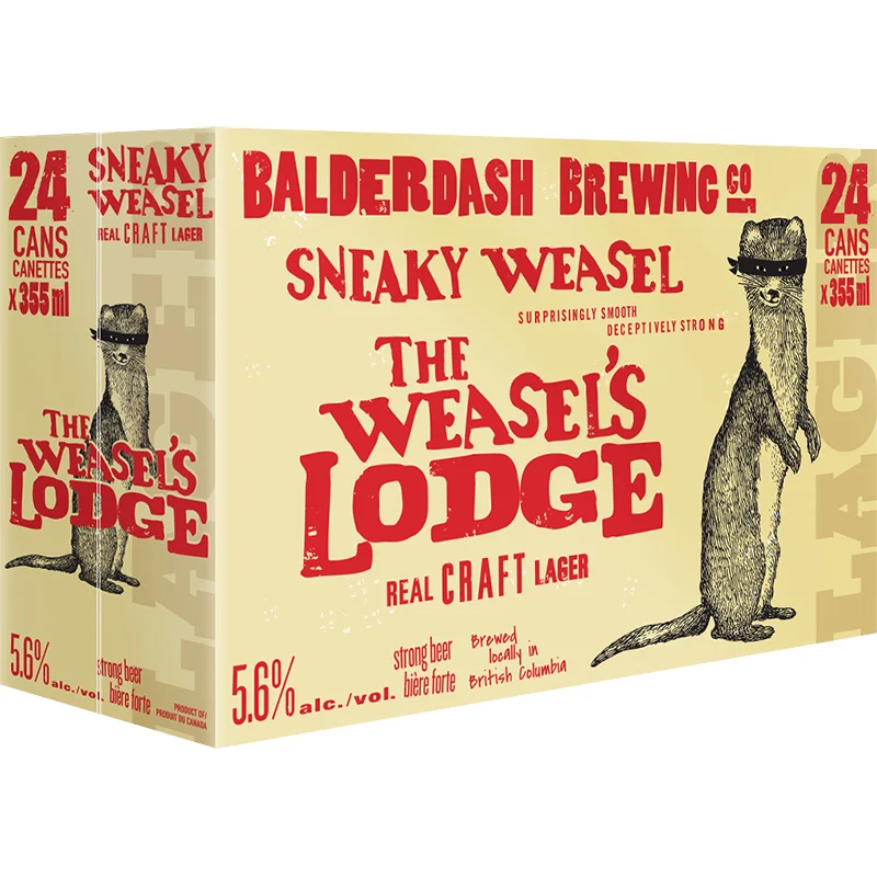BCLIQUOR Balderdash Brewing - Sneaky Weasel Craft Lager