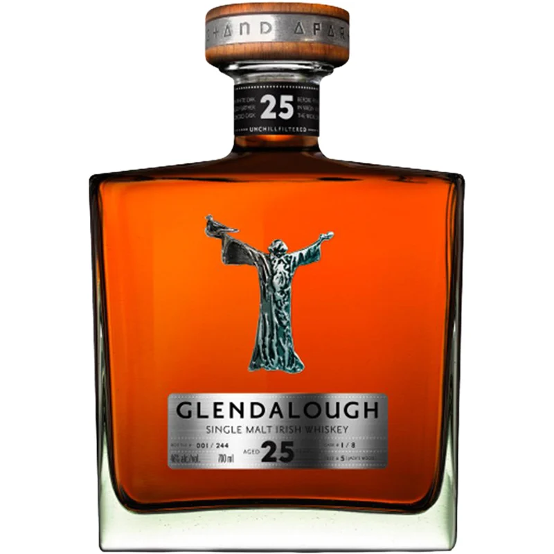 BCLIQUOR Glendalough - 25 Year Old Single Malt Virgin Irish Oak Whisk