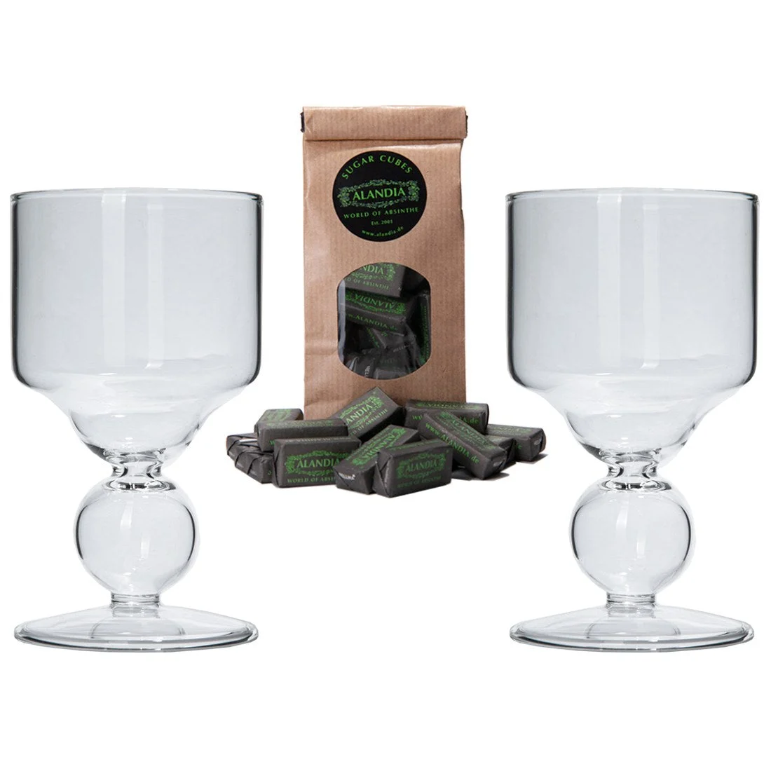Absinthe Bubble Glasses Set Louche - Standard