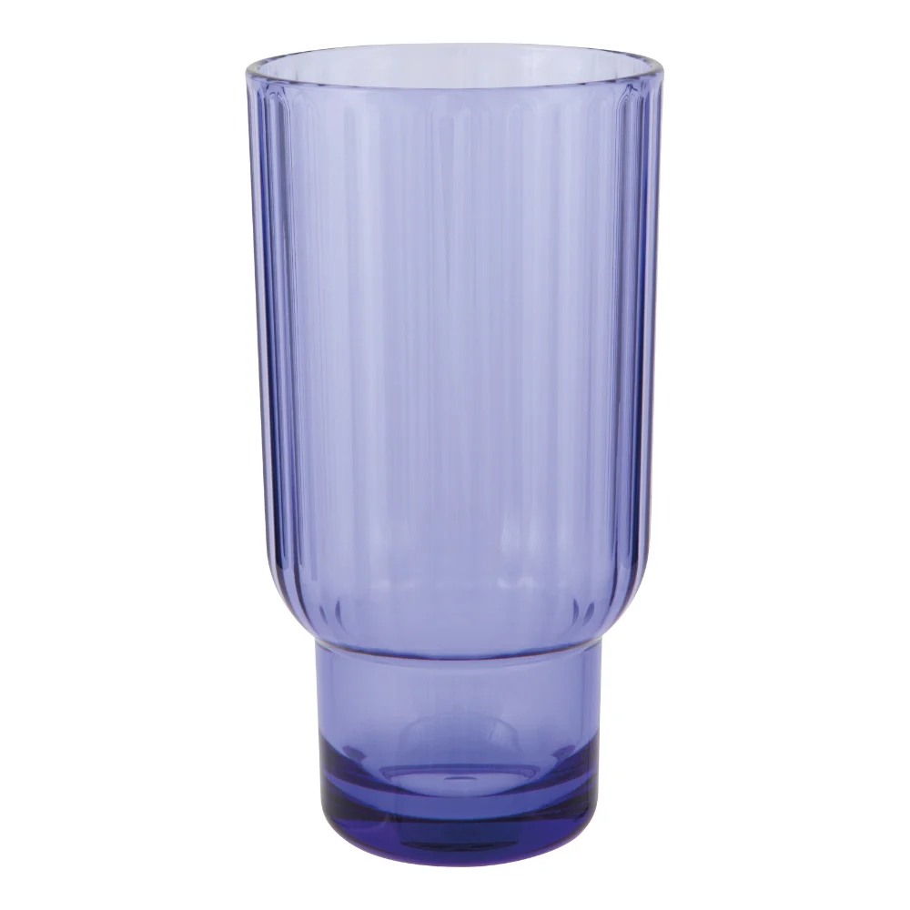 Acrylic Fluted Highball (Violet Blue)