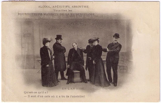 Alcool, Aperitifs, Absinthe Postcard