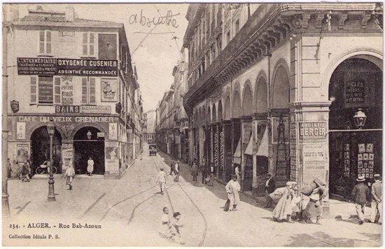 Alger - Absinthe Oxygenee Cusenier Postcard