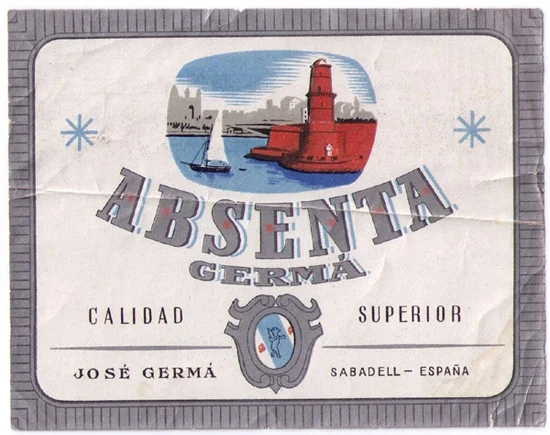 Antique Absenta Germa Absinthe Bottle Label
