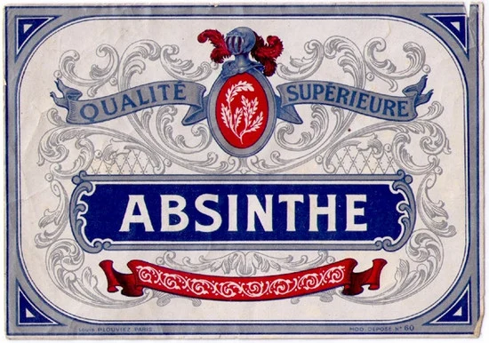 Antique Absinthe Bottle Label #2