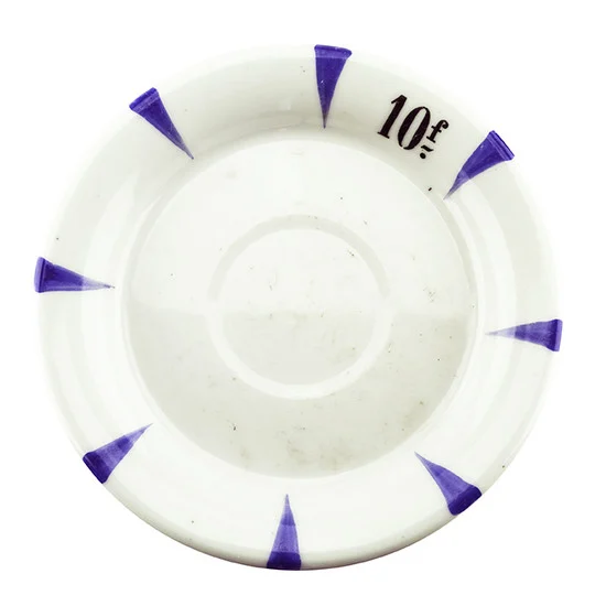 Antique Absinthe Saucer/Coaster, Blue Points 10f