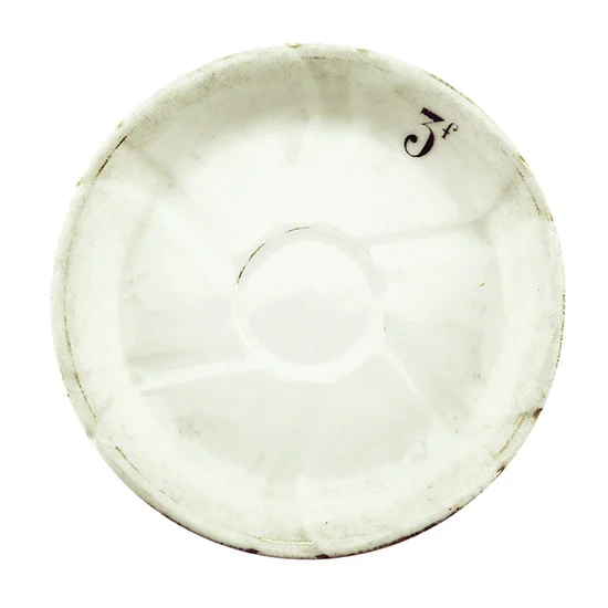 Antique Absinthe Saucer/Coaster, Gold Scalloped Rim 3f 41120