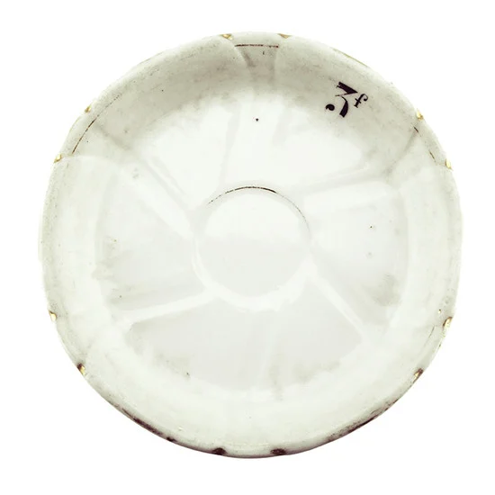 Antique Absinthe Saucer/Coaster, Gold Scalloped Rim 3f 41121