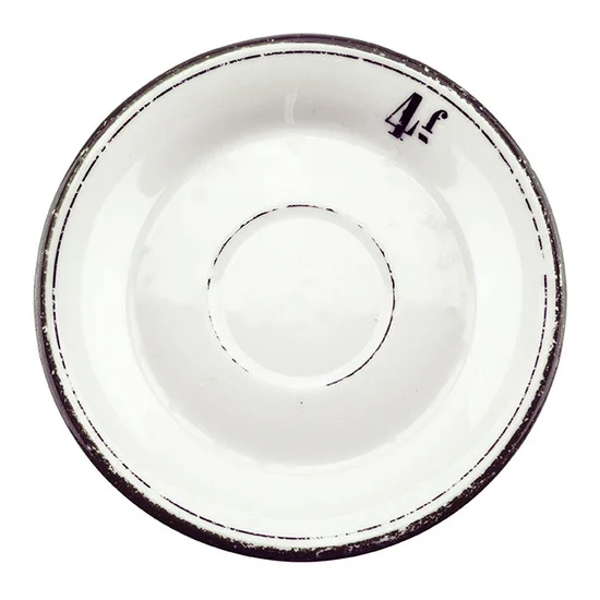 Antique Absinthe Saucer/Coaster, Green Rim 4f, Black Line