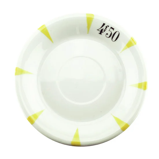 Antique Absinthe Saucer/Coaster, Yellow Points 4f50 41154