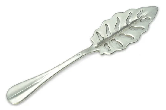 Antique Absinthe Spoon, Les Feuilles (Leaves) #7 41401