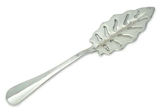 Antique Absinthe Spoon, Les Feuilles (Leaves) #7 41402