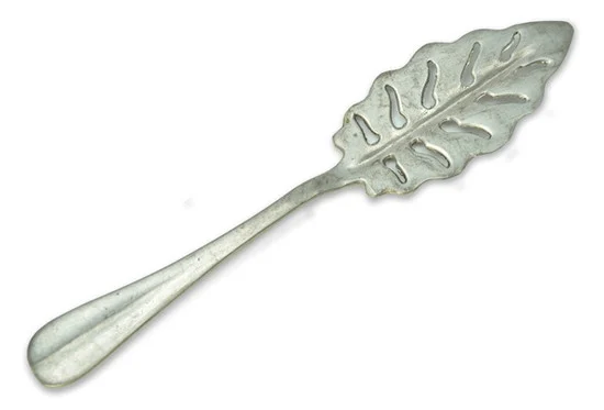Antique Absinthe Spoon, Les Feuilles (Leaves) #7