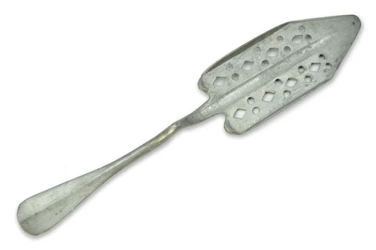 Antique Absinthe Spoon, Les Losanges Etires (Stretched Diamonds) #1 41418