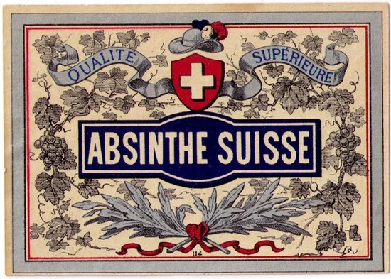 Antique Absinthe Suisse Bottle Label #5