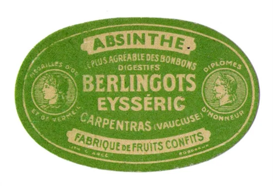 Antique Berlingots Eysseric Absinthe Label