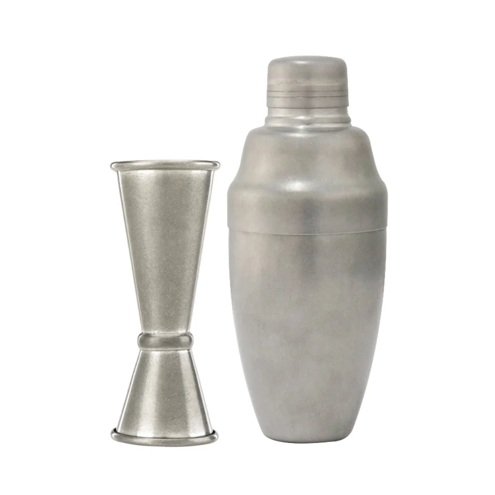 Antique Steel Mini Shaker Duo
