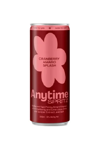 Anytime Spritz Cranberry Amaro Splach 355ml single can