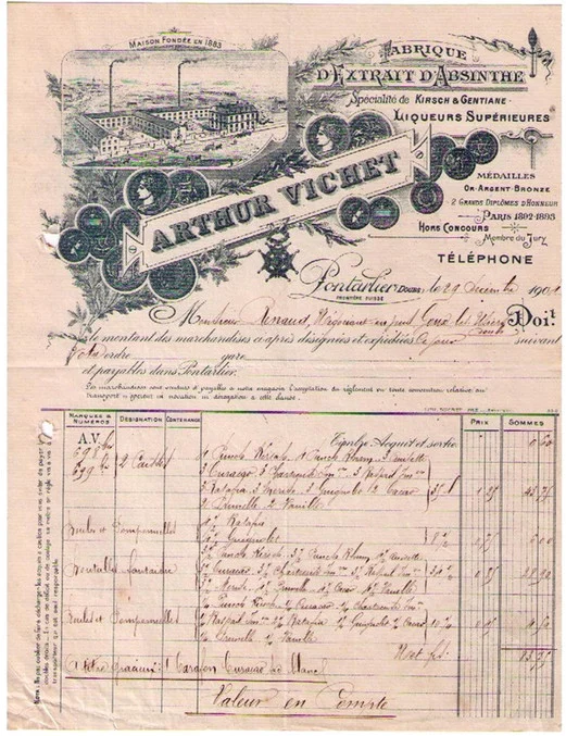 Arthur Vichet Invoice