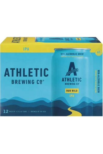 Athletic Brewing Non-Alcoholic Run Wild IPA 12pk cans