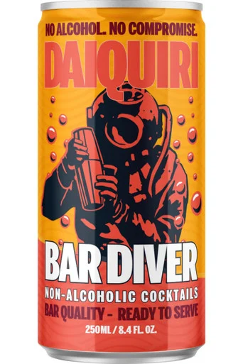 Bar Diver Sparkling Non-Alcoholic Grapefruit Daiquiri 4pk 250ml cans
