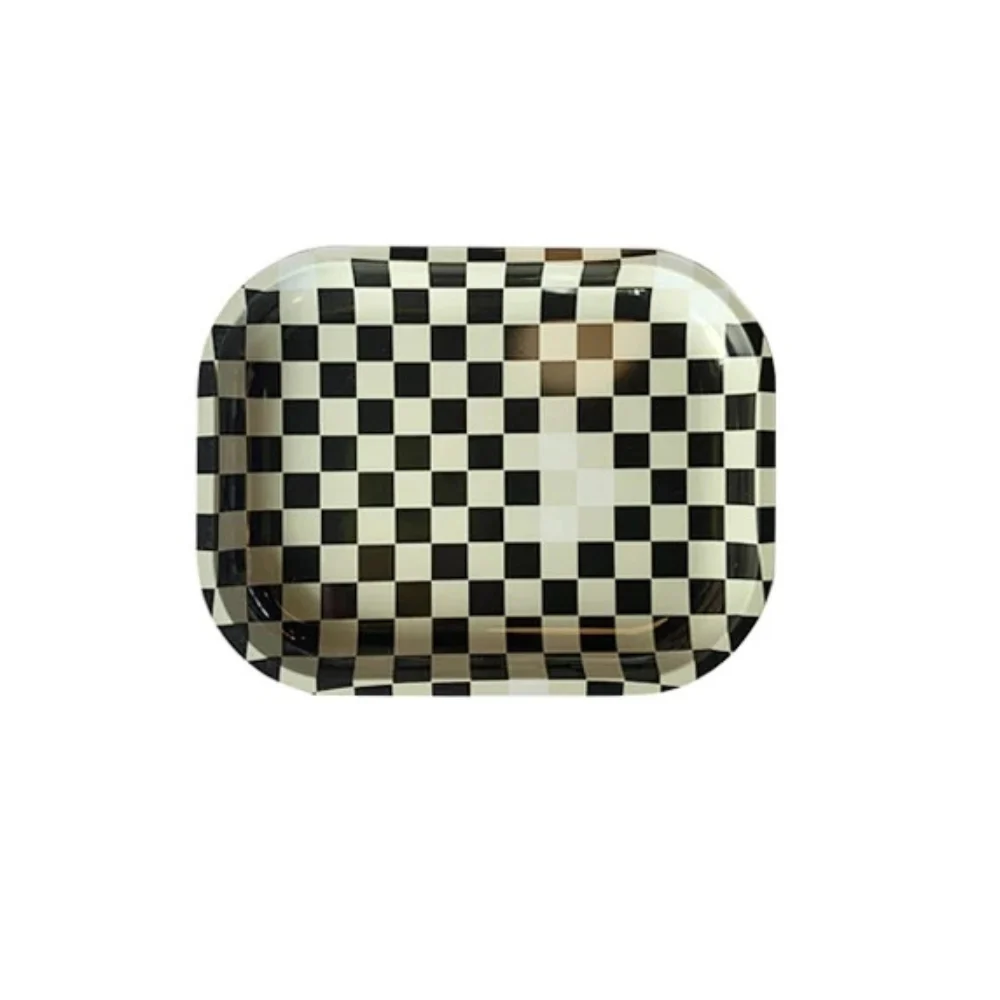 Black & White Checker Tray