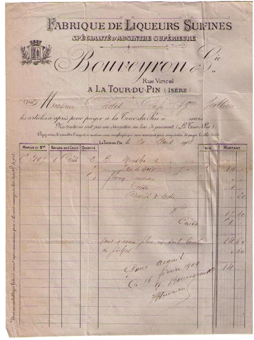 Bouveyron & Cie Invoice 42737
