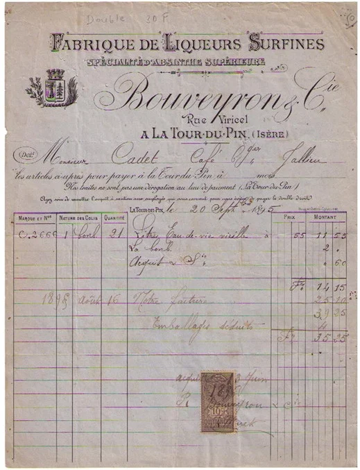 Bouveyron & Cie Invoice