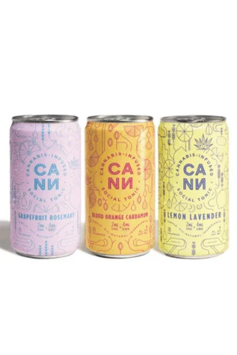 CANN Social Tonic Variety 2mg THC 4mg CBD 12pk 8oz cans