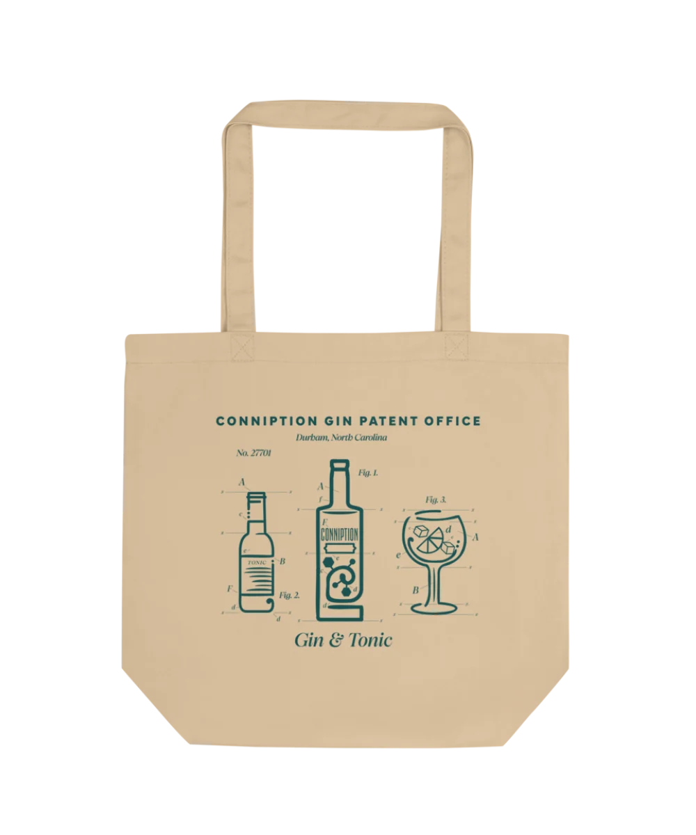 Conniption Gin Patent Tote Bag