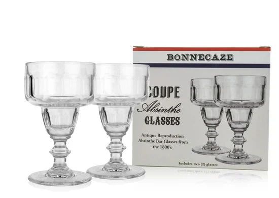 Coupe Absinthe Glasses, Set of Two
