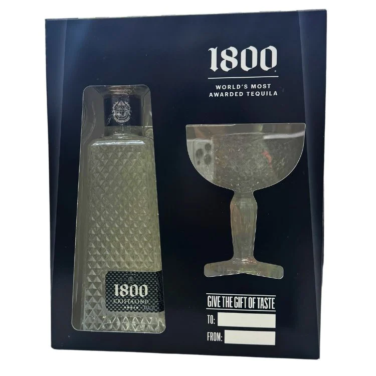 Cuervo 1800 Tequila Cristalino Anejo Gift Set - 750ml