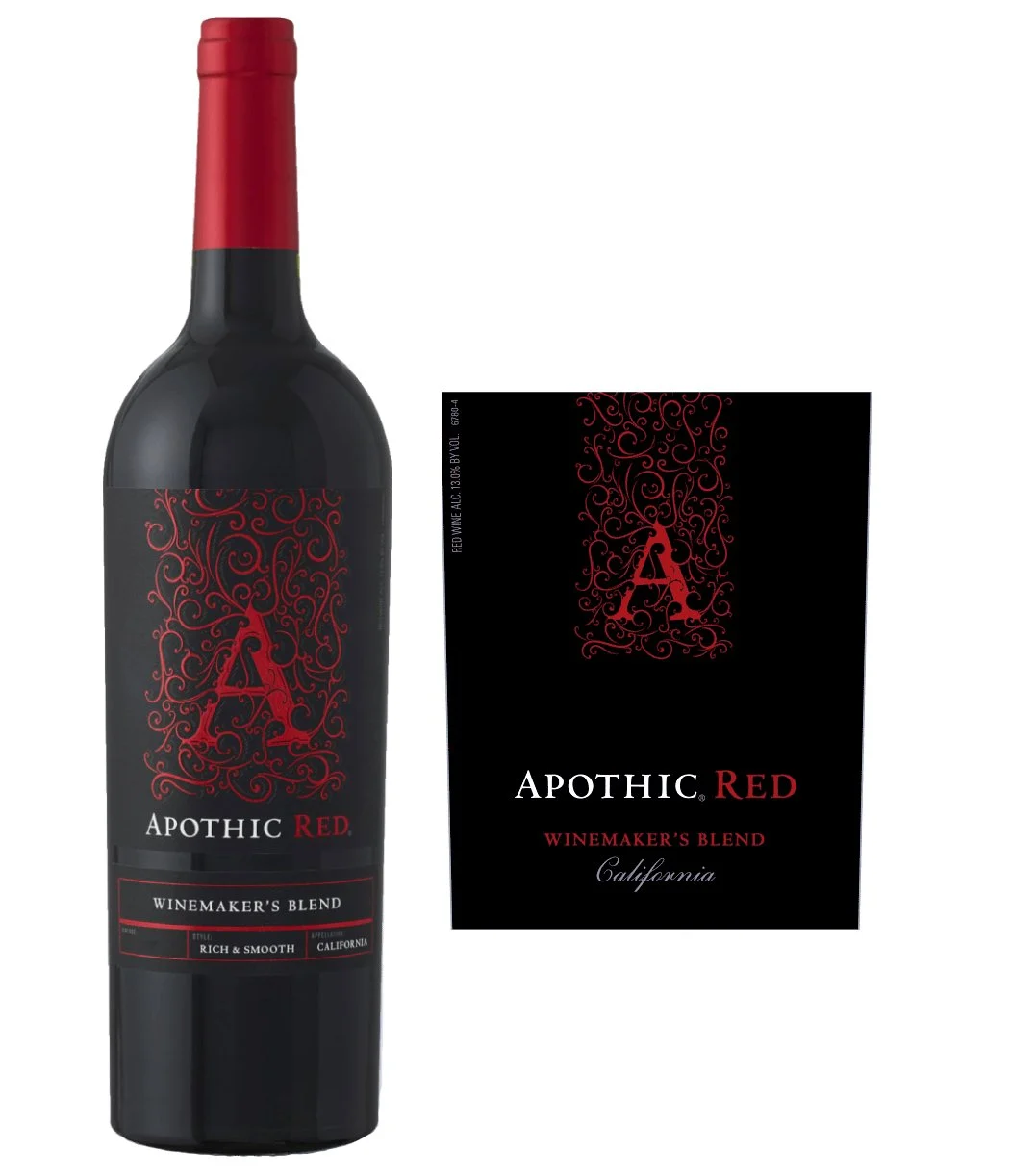 DAMAGED LABEL: Apothic Red Blend Original Blend Wine (750 ml)