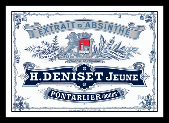 Deniset Jeune AbsintheDistillery Label Print