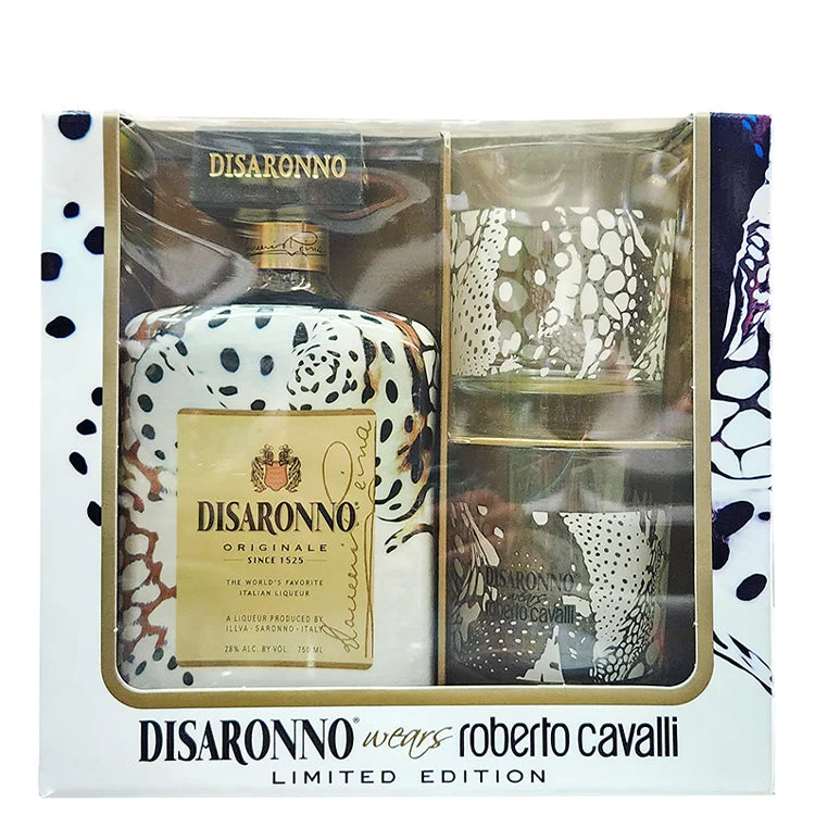 Disaronno Liqueur Robert Cavalli Gift Glass Set - 750ml