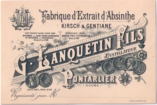 Distillerie G Lanquetin Fils Business Card 42206
